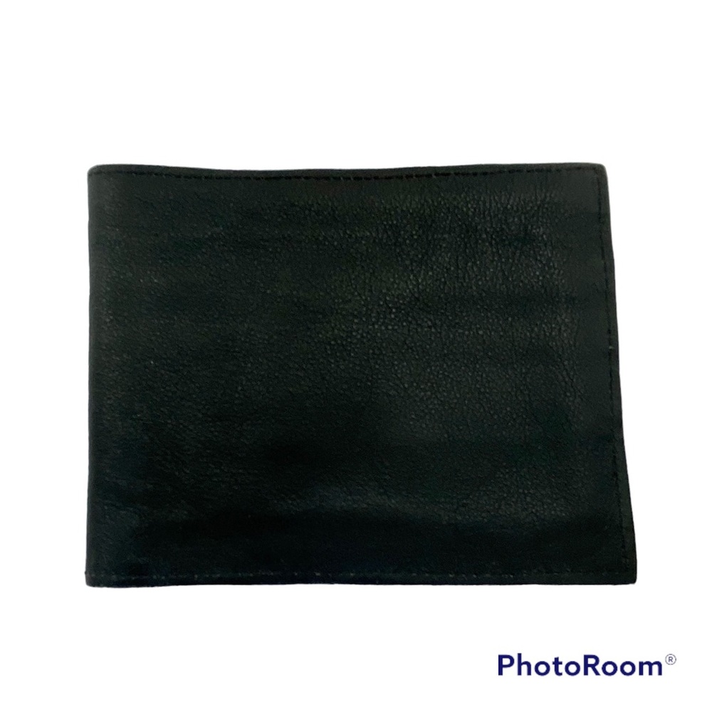 Latino Black Leather Bifold Wallet SlimLine Thin